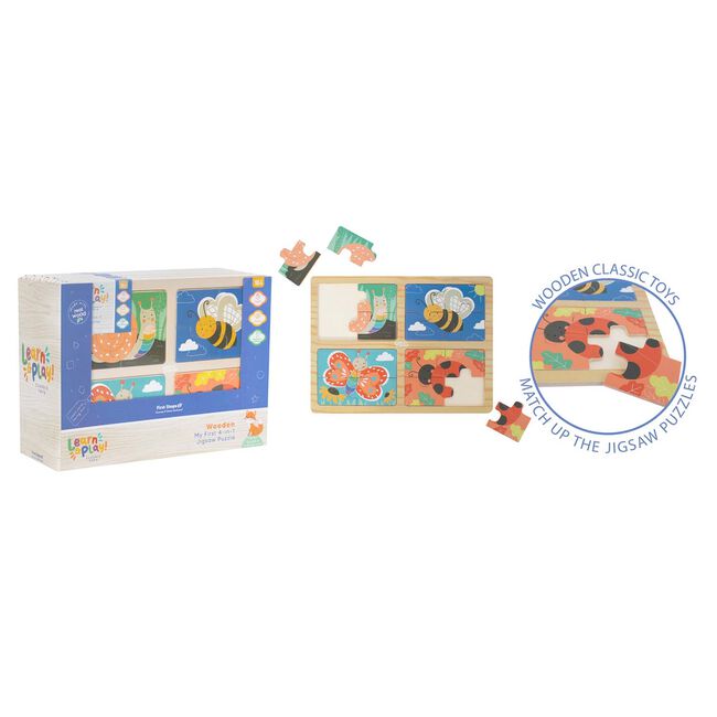 Learn & Play 4 in 1 Wooden Jigsaw
