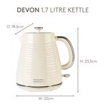 HADEN DEVON 1.7L CREAM Kettle