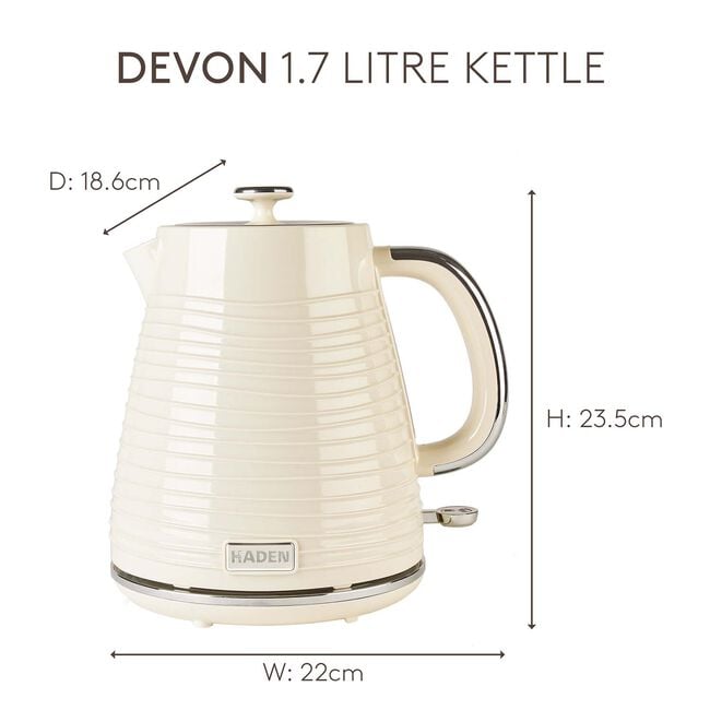 HADEN DEVON 1.7L CREAM Kettle