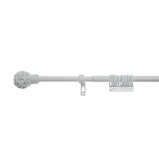 EXTENDABLE GEO 19mm 120-210cm White Poly