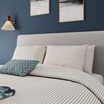 HARVEST MOON SINGLE DUVET COVER Ticking Stripe Blue