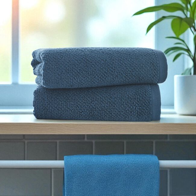 DEYONGS ROMEO 450GSM QUIK DRY NAVY 2PK Facecloth