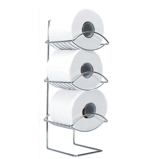 Oceana 3 Tier Toilet Roll Holder Chrome