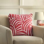 OVERLAP GEO RED 45x45 Cushion
