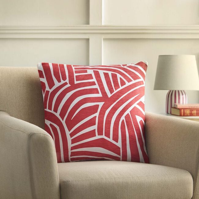 OVERLAP GEO RED 45x45 Cushion