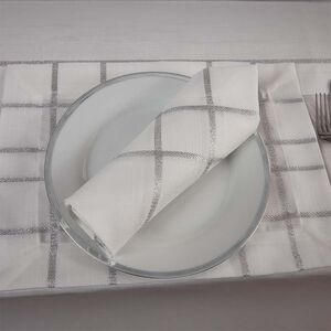 Twinkle Placemat 2 Pack - White/Silver