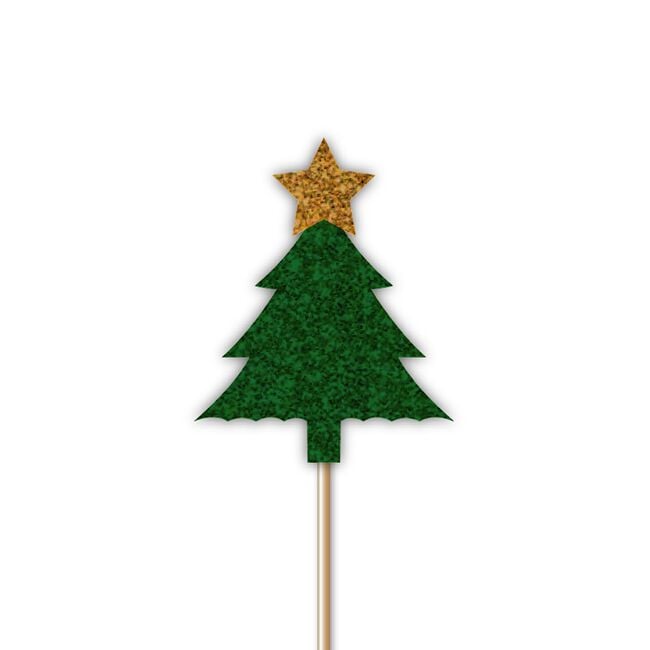 Christmas Tree Glitter Cupcake Toppers