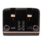 Haden Salcombe 4 Slice Black & Copper Toaster