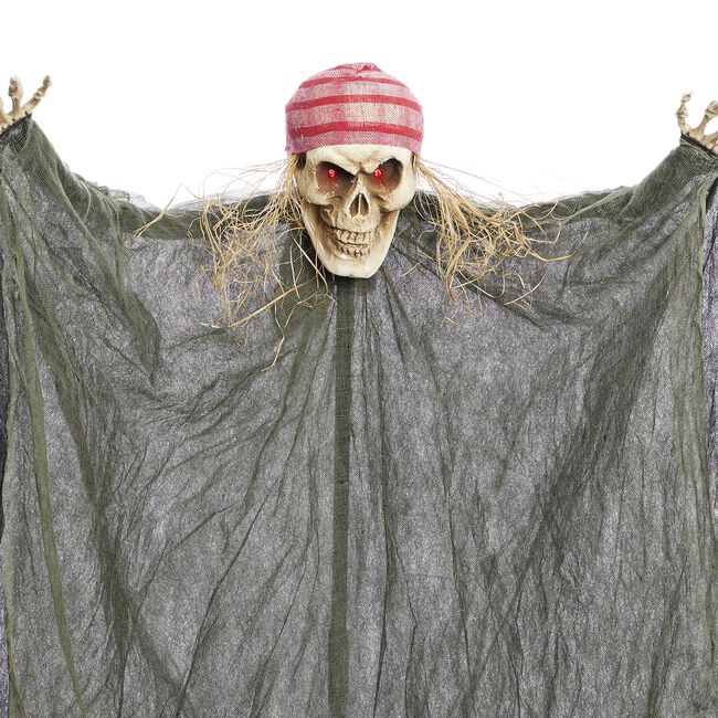 1.5M Standing Light Up Ghost With Red Bandana