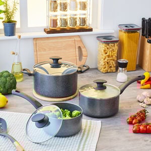 Tower Cerastone Marble 3 Piece Cookware Set