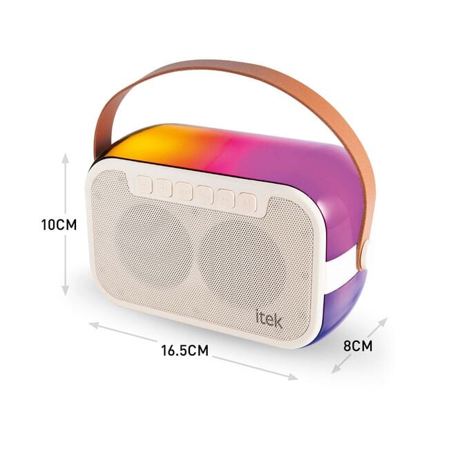 ITEK Bluetooth Light Up Karaoke Speaker