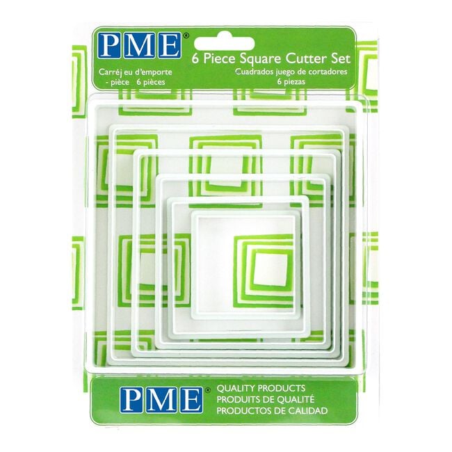 PME Square Cookie Cutters 6 Pack