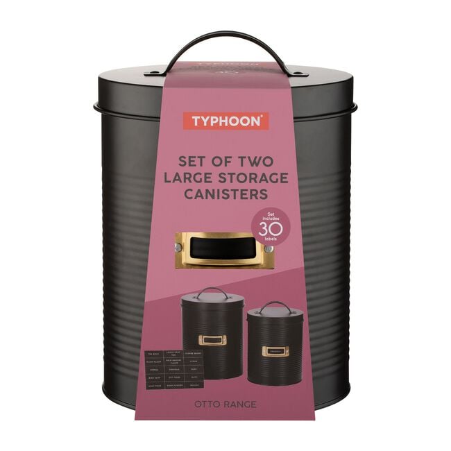 Typhoon Otto Set Of 2 Storage Canister Set - Black