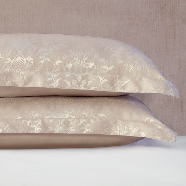 Anglesey Jacquard Champagne Oxford Pillowcase Pair
