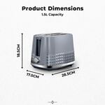 TOWER SOLITAIRE GREY 2 Slice Toaster