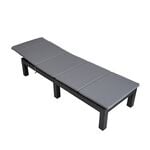 Reclining Sun Lounger with Grey Cushion
