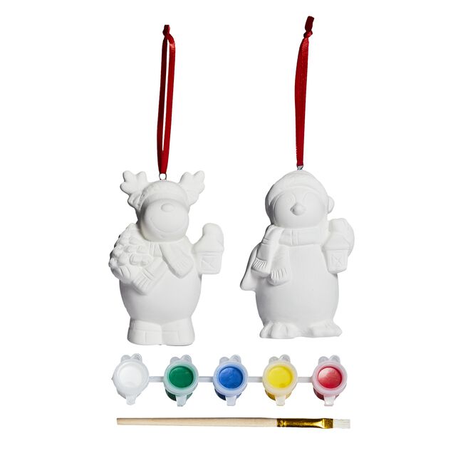 Paint Your Own Christmas Santa and Snowman