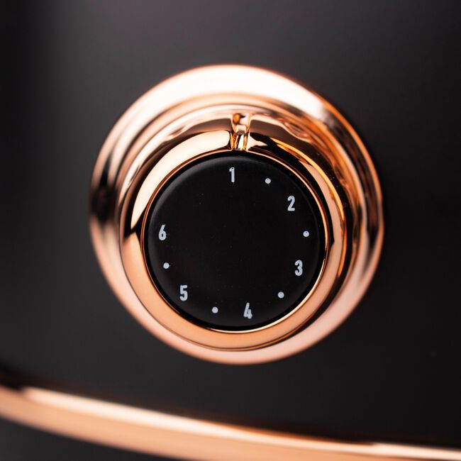 Haden Heritage 4 Slice Black and Rose Gold Toaster