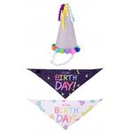 Birthday Bandana & Party Hat for Dogs