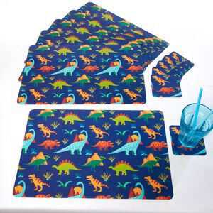 Dino Land 6 Pack Placemats & Coasters