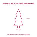 Oregon 7ft Pre Lit Slim Snowy Christmas Tree