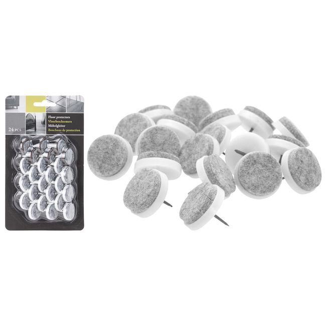 Screw In Floor Protector - 24 Piece Assorted