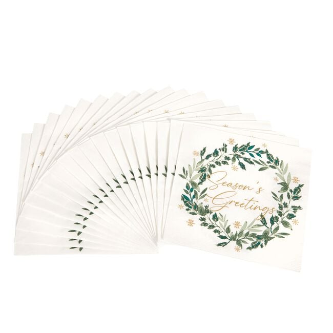 Season's Greetings Napkins 20 Pack 