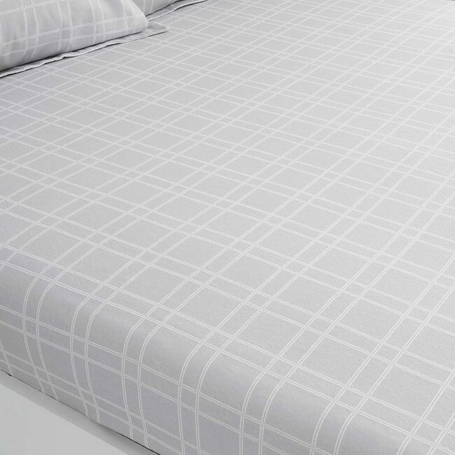 BRUSHED COTTON WINTER FOREST Single Fitted Sheet 