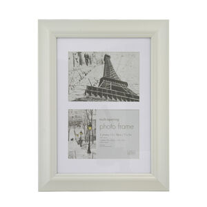 5x7 COLLAGE 2 WINDOWS SIMPLY CREAM Photo Frame