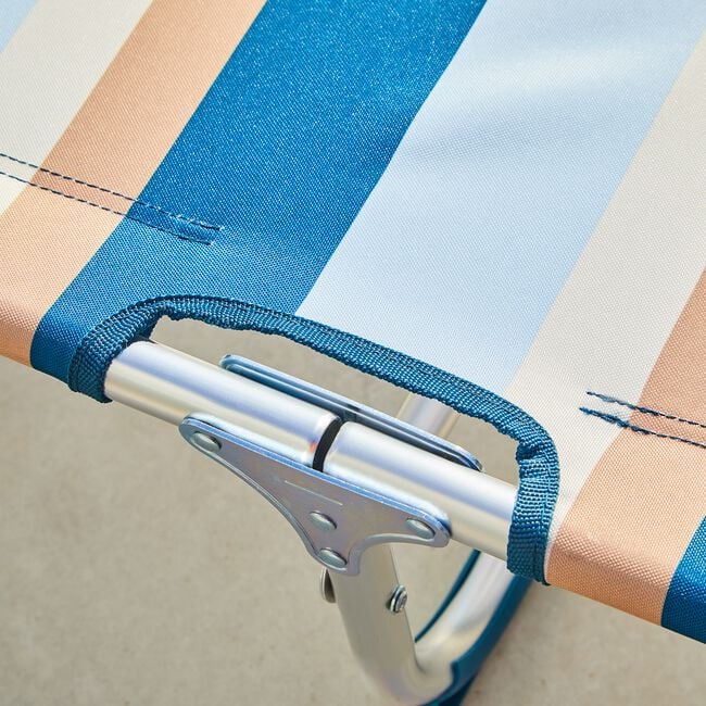 Sun Lounger Blue Striped