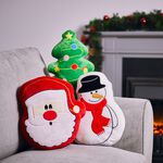 Snowman Cushion 38cm - White