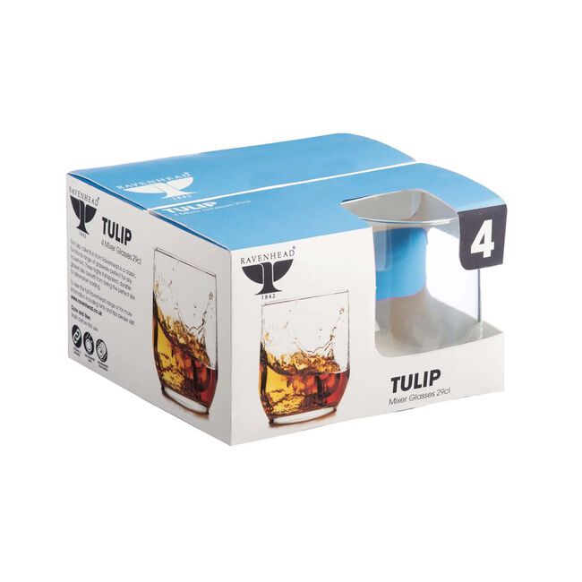 Ravenhead Tulip Set Of 4 Mixer Glasses 