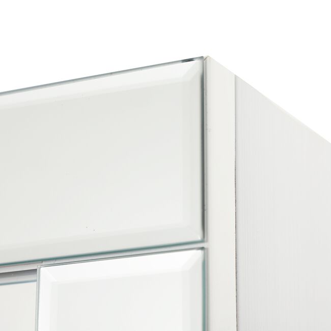 White Jewellery Storage Mirrored Armoire