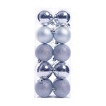Silver Bauble Set - 20 Pack