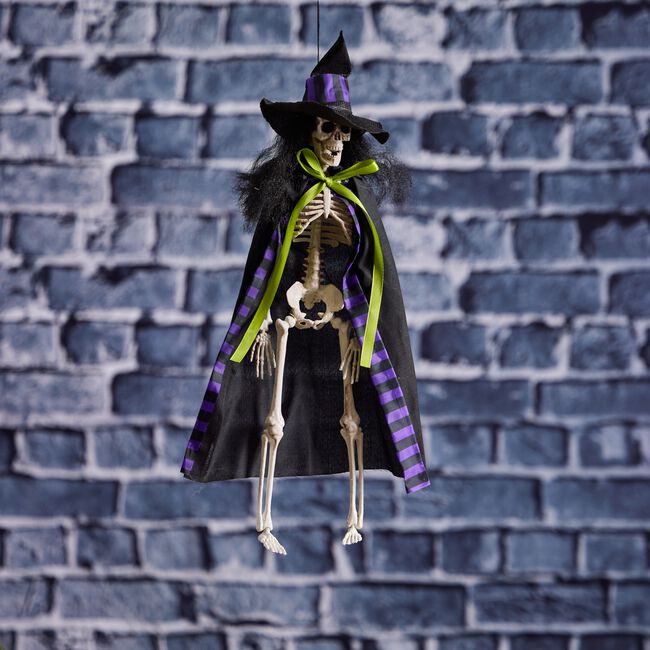 40cm Skeleton Witch with Cape
