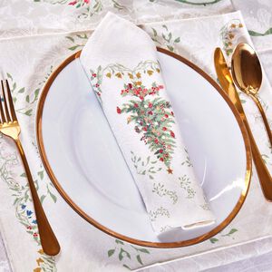 Christmas Tree Napkins 4 Pack - White