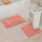 COTTON BORDER ROSE 50x80 Bath Mat