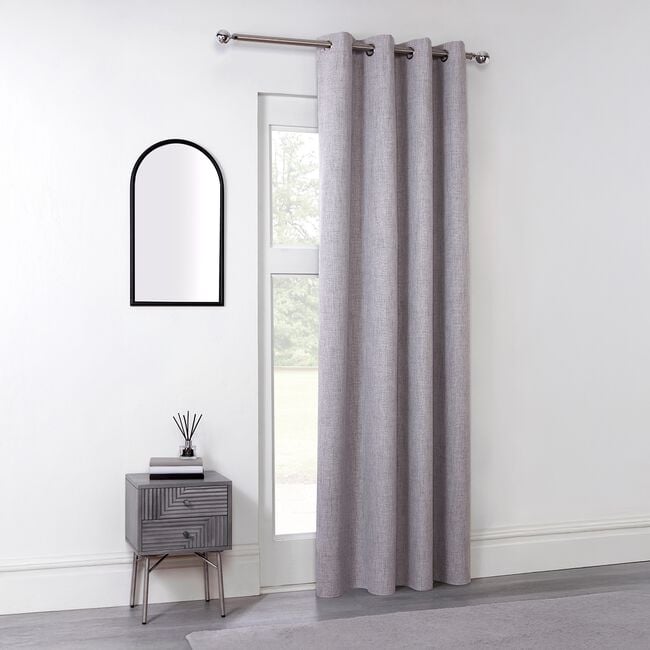 HACKNEY BLACKOUT SILVER 135x240cm Curtain Panel 