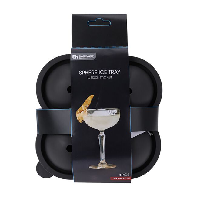 Excellent Houseware Black 4 Ice Ball Tray