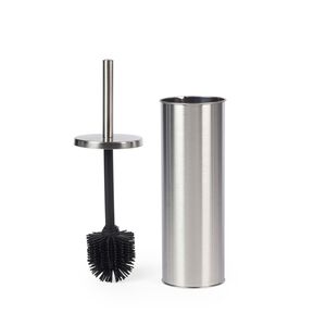 BELDRAY SILVER ROUND TOILET BRUSH With Silicone Head 