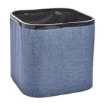 OVAL LINEN FOLDABLE SMALL Slate Ottoman