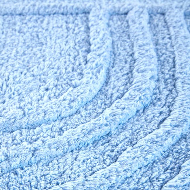 LUXURY GEO CARVED SEA BLUE 50x80 Bath Mat