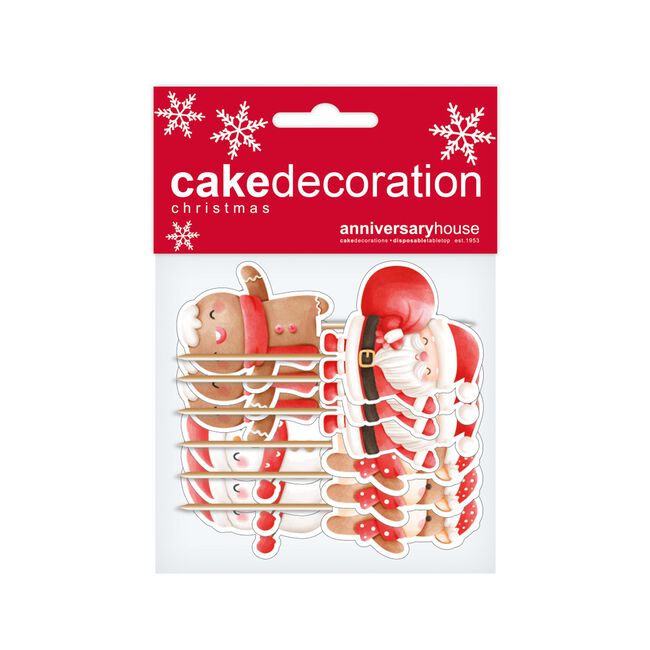 Santa & Friends 12 Cupcake Toppers
