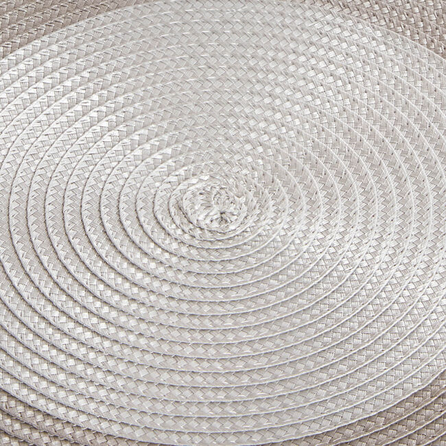 Ombre Round Woven Placemat Grey