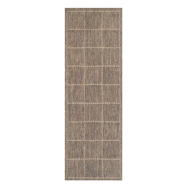 CHECKERED FLATWEAVE  60x230cm Runner Grey 16D