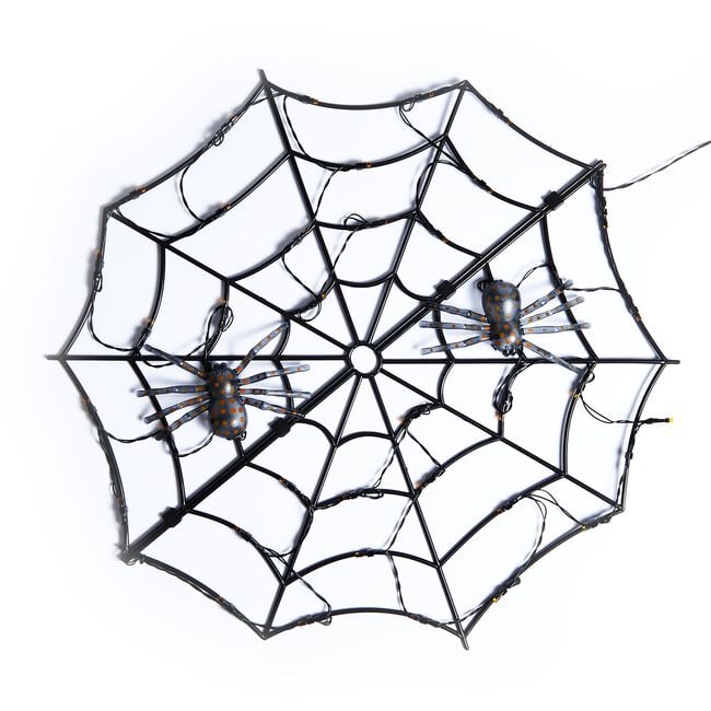 40 LED Spider Web with Orange Lights