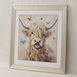 Highland Cow Jewelled Wall Art 60cm x 60cm