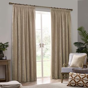 YARD PENCIL PLEAT CHENILLE NATURAL 66x54 Curtain