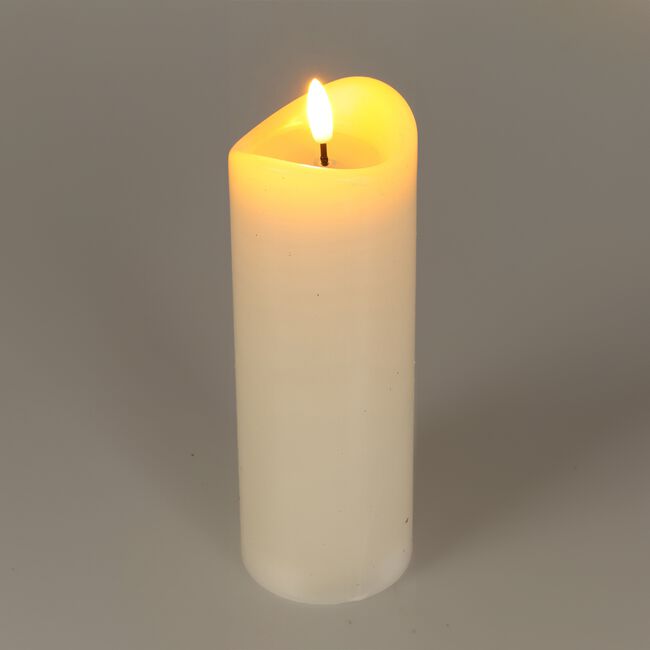 LED Pillar Candle Ivory - 7x15cm