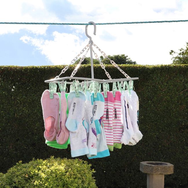 JVL Folding Sock Dryer with 20 Pegs